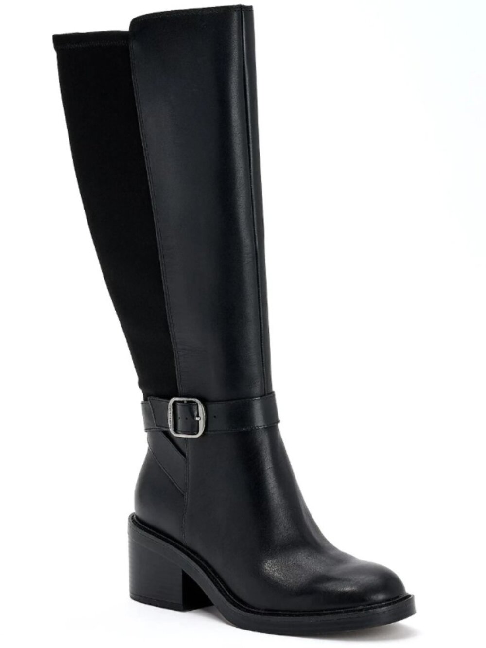 Vince Camuto Black Leather Wide Shaft Tall Boots Vianah2 Women's Size 10